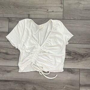 White tie top crop